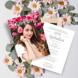 Modernes kalligrafisches Foto Extravagant Minimali Einladung