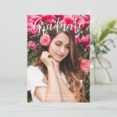 Modernes kalligrafisches Foto Extravagant Minimali Einladung (Stehend Vorderseite)