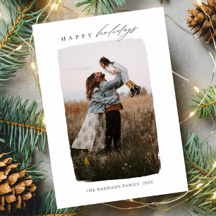 Modernes kalligrafisches Foto für Weihnachtsfeiert Feiertagskarte