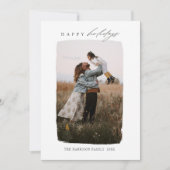 Modernes kalligrafisches Foto für Weihnachtsfeiert Feiertagskarte (Vorderseite)