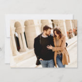 Modernes kalligrafisches Foto Minimalistisch Hochz Einladung (Rückseite)