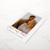 Modernes kalligrafisches Foto rettet die Daten Ver Folieneinladung (Gedreht)