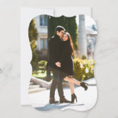 Modernes kalligrafisches Foto Wedding Kraft Einladung (Rückseite)