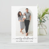 Modernes kalligrafisches Foto Weihnachten (Stehend Vorderseite)