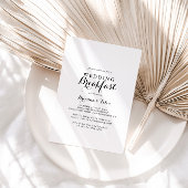 Modernes kalligrafisches Hochzeitsfrühstück Einladung