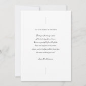 Modernes kalligrafisches Hochzeitsstichtum-Foto Dankeskarte (Rückseite)