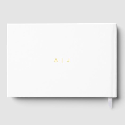 Modernes kalligrafisches Hochzeitsstichtum-Foto Gästebuch (Rückseite)