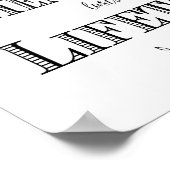 Modernes kalligrafisches Hochzeitszeichen Hangover Poster (Ecke)