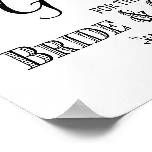 Modernes kalligrafisches Hochzeitszeichen Sparkler Poster (Ecke)