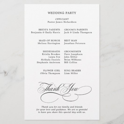 Modernes kalligrafisches Programm für zeitlose Sch (Rückseite)