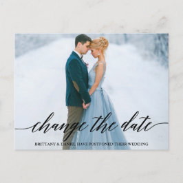 Modernes kalligrafisches Skript-Foto ändert das Da Postkarte