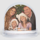 Modernes kalligrafisches Weihnachtsgebäck - Foto Schneekugeln (Vorderseite)