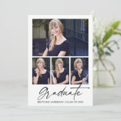 Modernes Kalligraphie-Bild Script 4 Fotos Abschlus Ankündigung (Stehend Vorderseite)