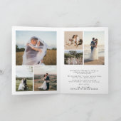 Modernes Kalligraphie-Skript 8 Foto Hochzeit Dankeskarte (Innenseite)