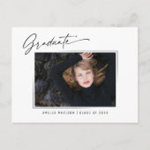 Modernes Kalligraphie-Skript-Foto Postkarte (Vorderseite)