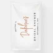 Modernes kalligraphisches Brautparty Banner (Vertikal)