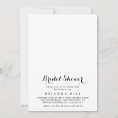 Modernes kalligraphisches Brautparty Einladung (Vorderseite)