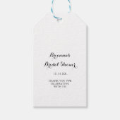 Modernes kalligraphisches Brautparty Geschenkanhänger (Vorderseite)