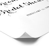 Modernes kalligraphisches Brautparty Willkommen Poster (Ecke)