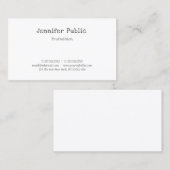 Modernes, kalligraphisches, einfaches Berufliches  Visitenkarte (Vorne/Hinten)