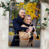 Modernes kalligraphisches Foto Save the Date