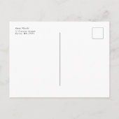 Modernes kalligraphisches Foto Save the Date Postk Postkarte (Rückseite)