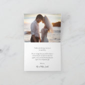 Modernes kalligraphisches Herz 6 Foto Collage Wedd Dankeskarte (Innenseite)