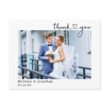 Modernes kalligraphisches Herz Hochzeit Vielen Dan