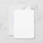 modernes kalligraphisches Hochzeitstag Foto Mitteilungskarte (Rückseite)