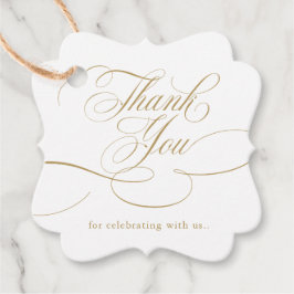 Modernes kalligraphisches Zeitloses Gold Vielen Da Geschenkanhänger