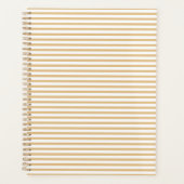 Modernes Kamelbeige-/Weißstreifenmuster Planer (Vorderseite)