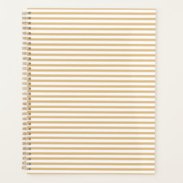 Modernes Kamelbeige-/Weißstreifenmuster Planer