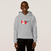 Modernes kanadisches Kanada Art Letter Map Flag So Hoodie (Vorne ganz)