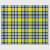 Modernes Kariertes Blaues und Gelbes Tartan-Muster Geschenkpapier (Flach)