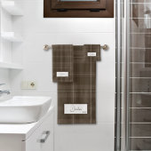 Modernes Kariertes Brünettes Badetuch Set