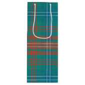 Modernes Kariertes Clan Wilson Party Tartan Geschenktüte Für Weinflaschen (Vorderseite)