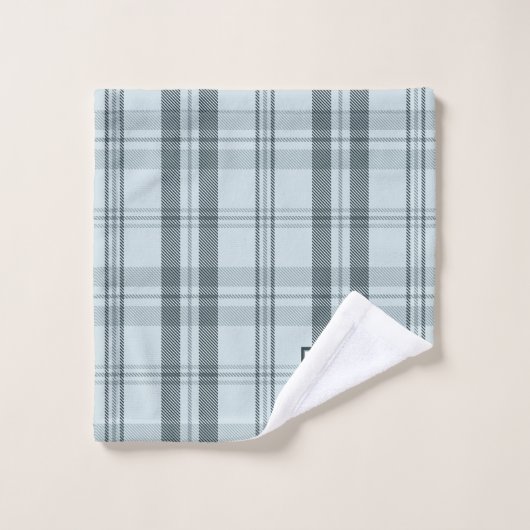 Modernes Kariertes Frost-Badehandtuch-Set Badhandtuch Set (Waschlappen)