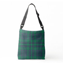 Modernes Kariertes Green und Blue Tartan Muster