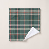 Modernes Kariertes Junior-Bad Handtuch Set (Waschlappen)