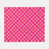Modernes Kariertes Mittelalter, Fuchsia Pink & Cor Fleecedecke (Vorderseite (Horizontal))