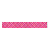 Modernes Kariertes Mittelalter, Fuchsia Pink und W Ripsband (Vorderseite)