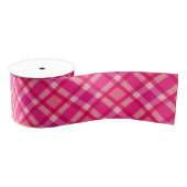 Modernes Kariertes Mittelalter, Fuchsia Pink und W Ripsband (Spule)