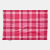 Modernes Kariertes Mittelalter - Rosa und Wein Handtuch (Horizontal)