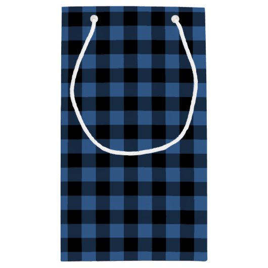 Modernes Kariertes Muster Kleine Geschenktüte (Rückseite)