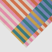 Modernes Kariertes Orange, Rosa, Blau und Grün Seidenpapier (Detail)