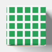 Modernes kariertes Quadrat-Muster in Grün Geschenkschachtel (Oben)