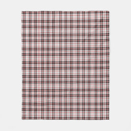 Modernes Kariertes rotes und schwarzes Muster Fleecedecke