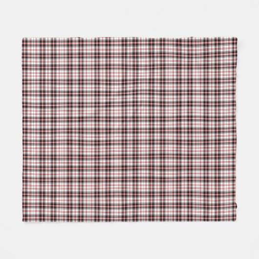 Modernes Kariertes rotes und schwarzes Muster Fleecedecke (Vorderseite (Horizontal))