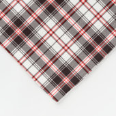 Modernes Kariertes rotes und schwarzes Muster Fleecedecke (Ecke)