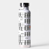 Modernes Kariertes Schwarz und Weiß Trinkflasche (Rechts)